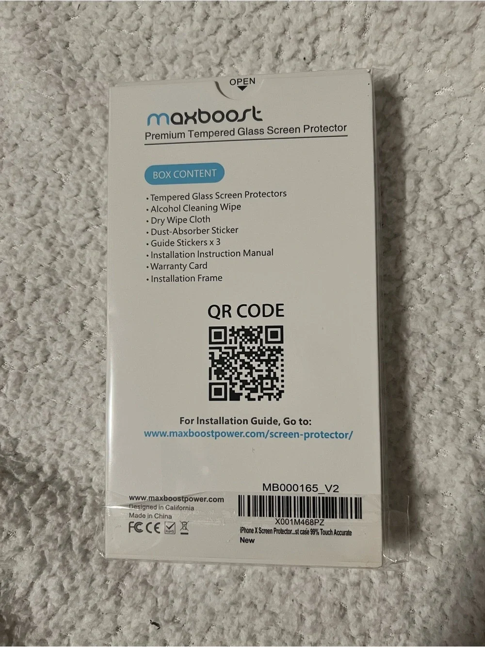 iPhone X/XS Maxboost Premium Tempered Glass Screen Protector - NEW